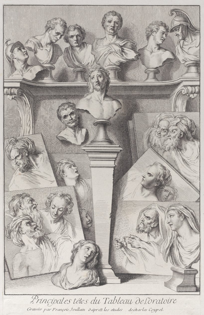 Cabeças após o Ecce Homo, 1720-78. de Francois Joullain