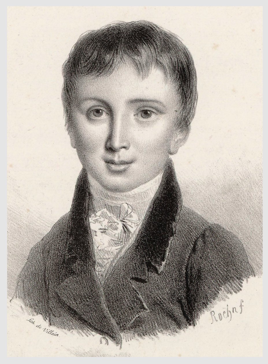 Franz Liszt aos 11 anos, c. 1822. de Francois Le Villain