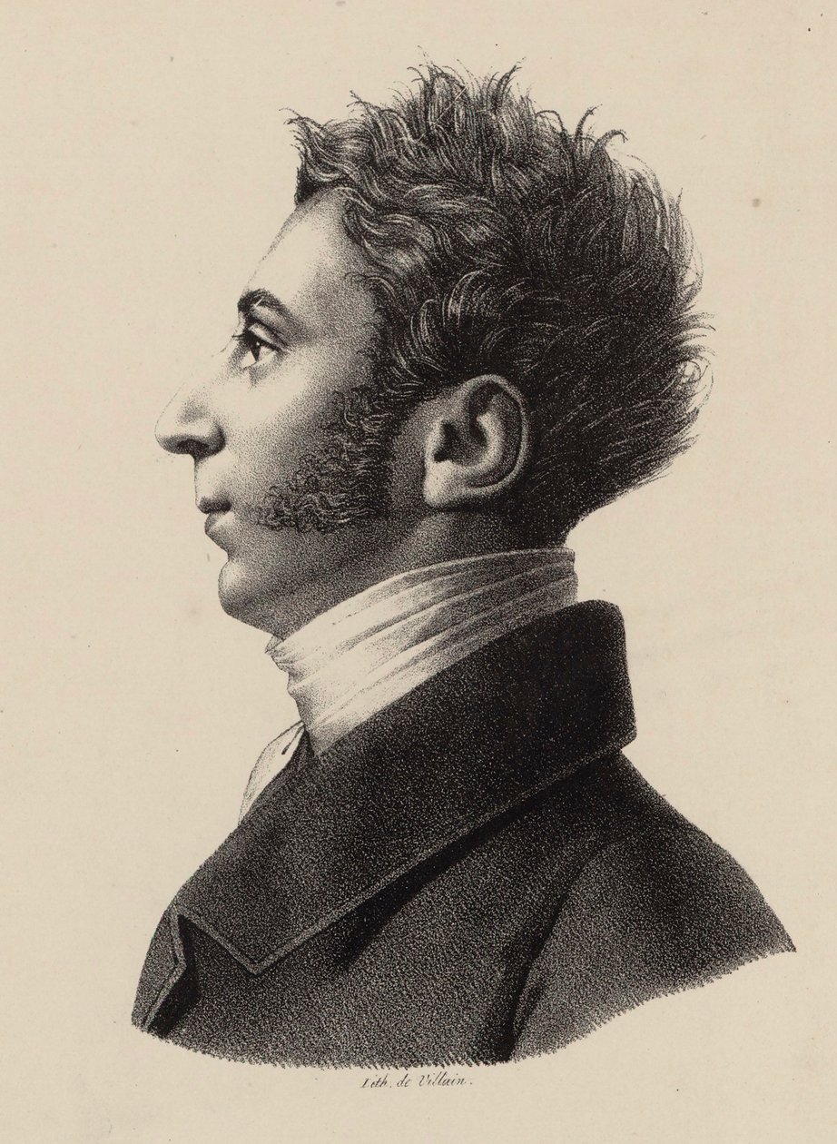 Retrato de Franz Xavier Wolfgang Mozart 1791-1844, década de 1820. de Francois Le Villain