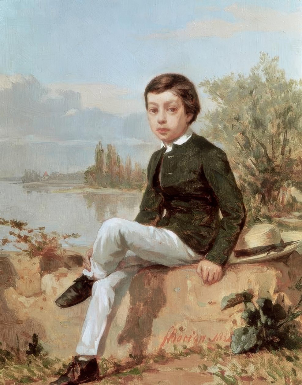 Retrato de Jacques Larguier (1844-1907) de Francois Louis David Bocion