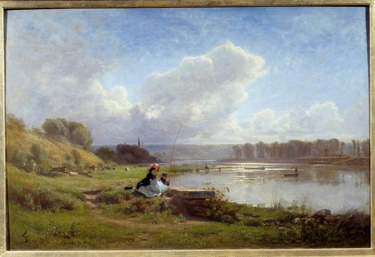 The Banks of the Seine in Meudon in 1861 Pintura de François Louis Francais (1814-1897) 1861 Nantes, Musee des Beaux Arts de Francois Louis Francais