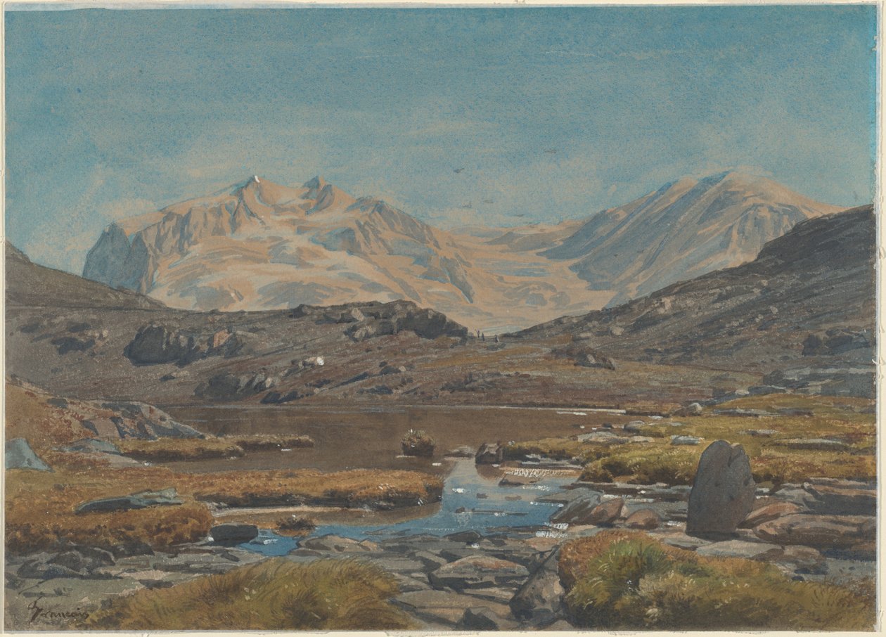 Paisagem montanhosa de Francois Louis Francais