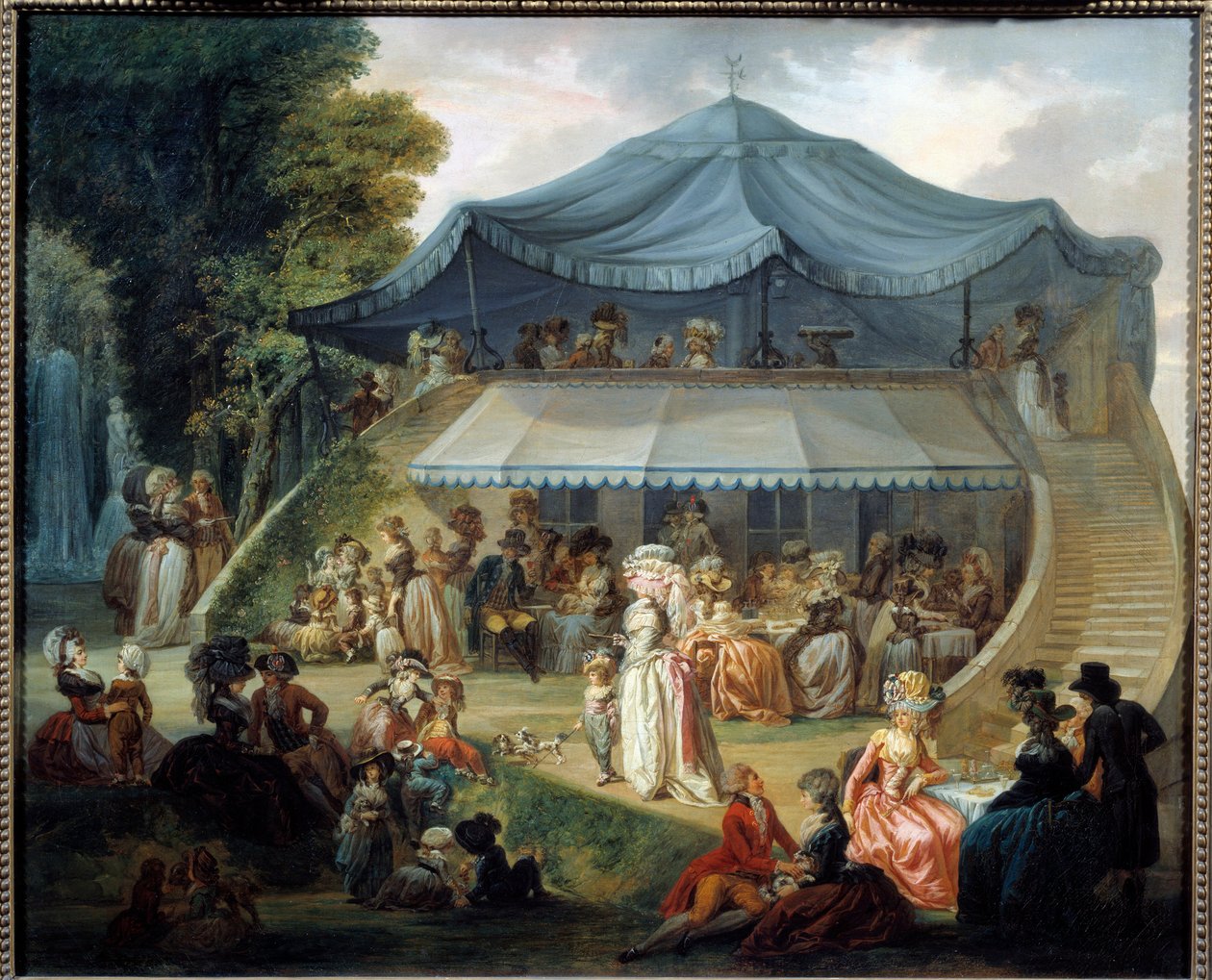 Festa no Coliseu. Pintura de François Louis Joseph Watteau (1758-1823) de Francois Louis Joseph Watteau
