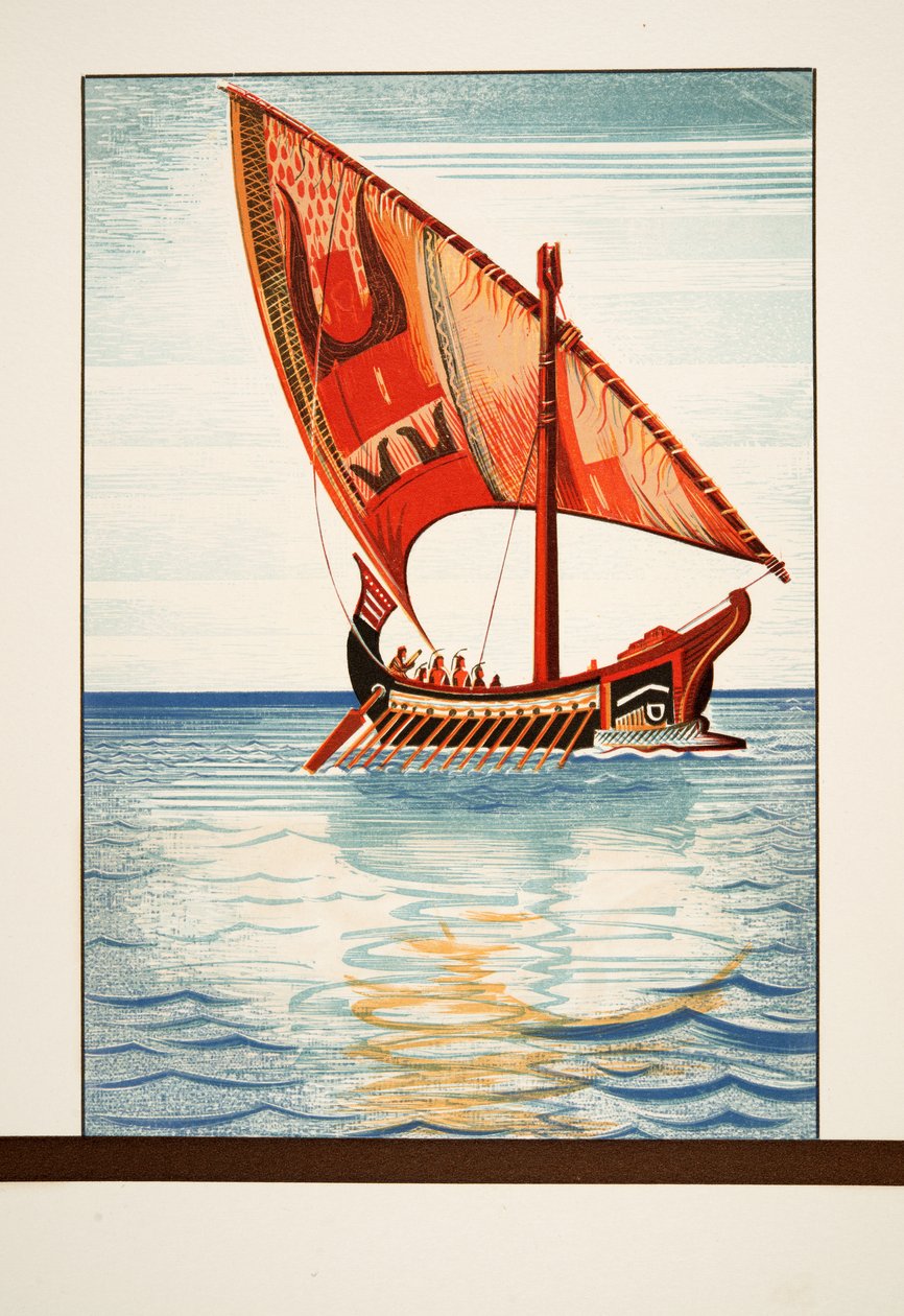 Argonautas, de Prometheus in Chains, de Ésquilo, pub. 1941 (impressão a estêncil) de Francois Louis Schmied