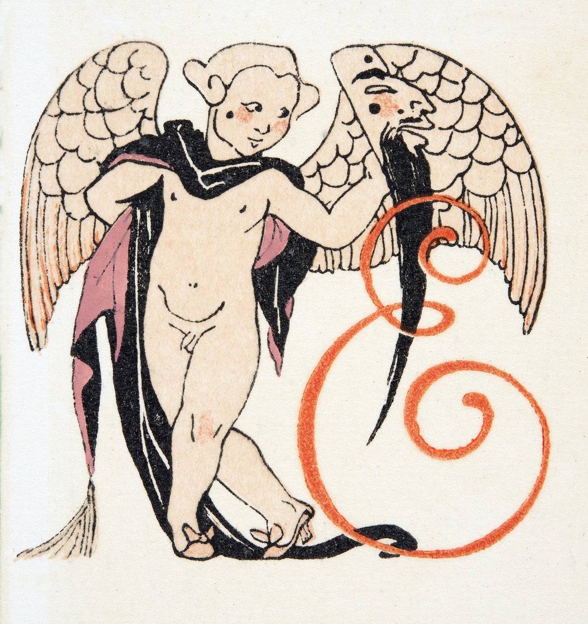 Cupido, pub. 1922 (estêncil) de Francois Louis Schmied