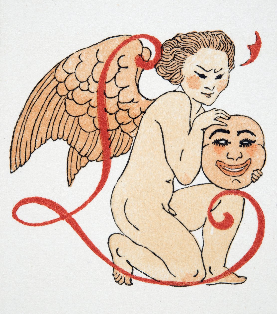 Cupido, pub. 1922 (estêncil) de Francois Louis Schmied
