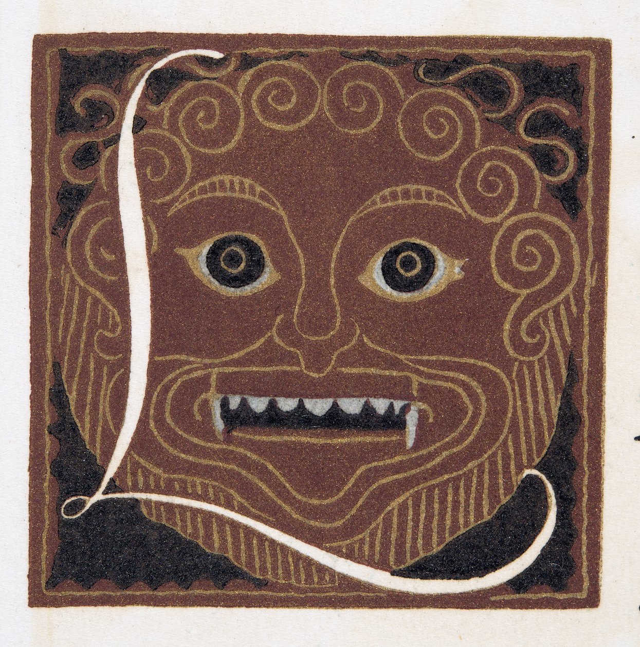 Máscara Facial, pub. 1922 (estêncil) de Francois Louis Schmied