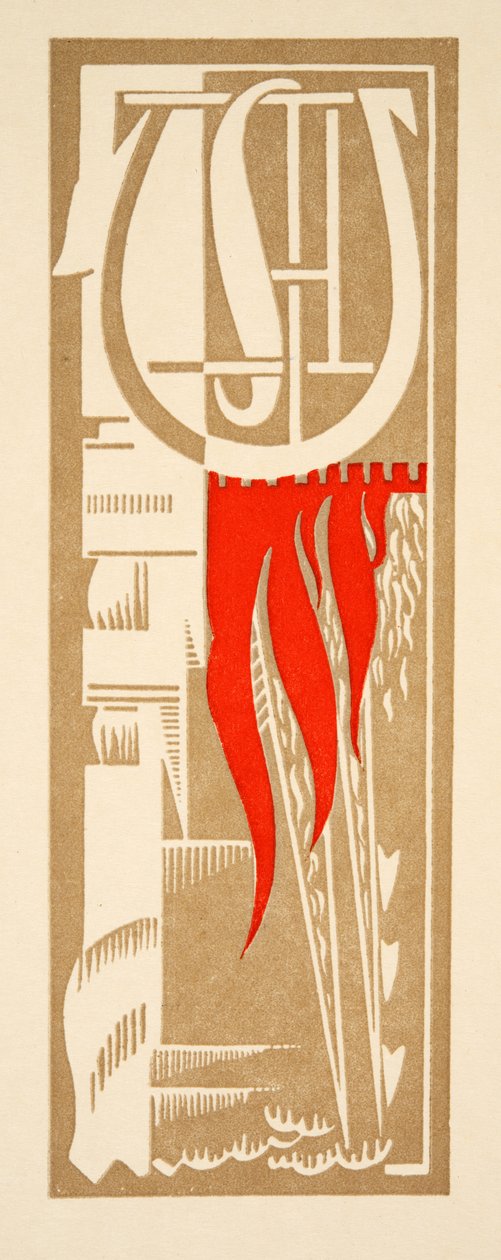 Ilustração gráfica do PROMETHEUS acorrentado por Aeschylus, bar. 1941 (estêncil) de Francois Louis Schmied