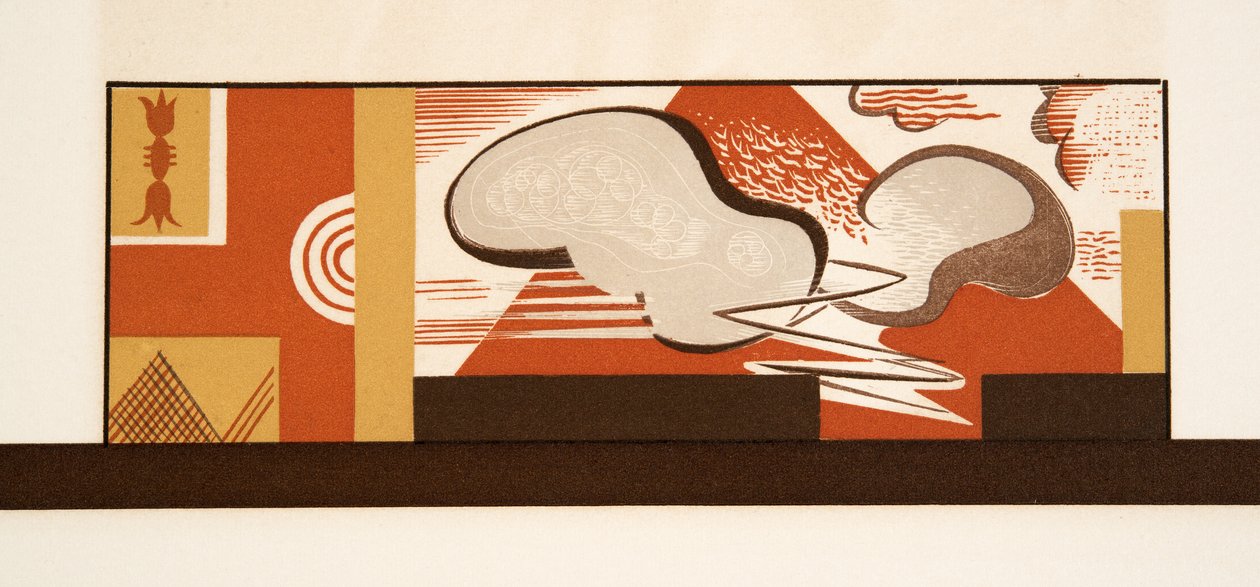 Ilustração gráfica do PROMETHEUS acorrentado por Aeschylus, bar. 1941 (estêncil) de Francois Louis Schmied