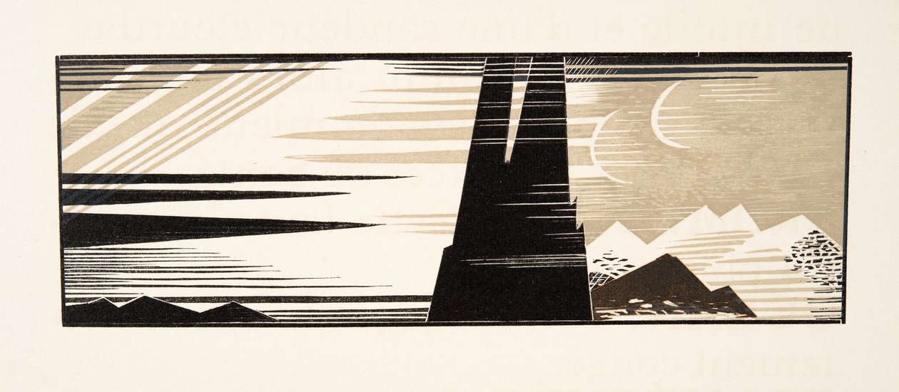 Ilustração gráfica do PROMETHEUS acorrentado por Aeschylus, bar. 1941 (estêncil) de Francois Louis Schmied