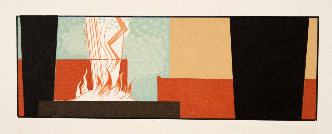 Ilustração gráfica do PROMETHEUS acorrentado por Aeschylus, bar. 1941 (estêncil) de Francois Louis Schmied