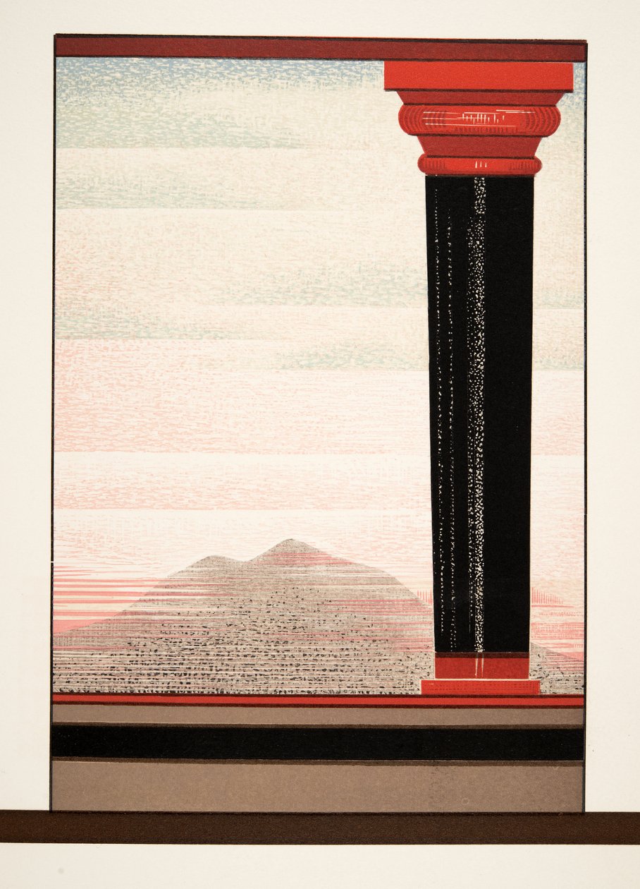 Ilustração de Prometheus acorrentado por Aeschylus, pub. 1941 (estêncil) de Francois Louis Schmied