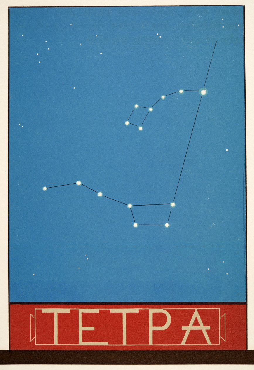 Tetpa (constelação), de Prometheus Acorrentado por Ésquilo, pub. 1941 (estêncil) de Francois Louis Schmied