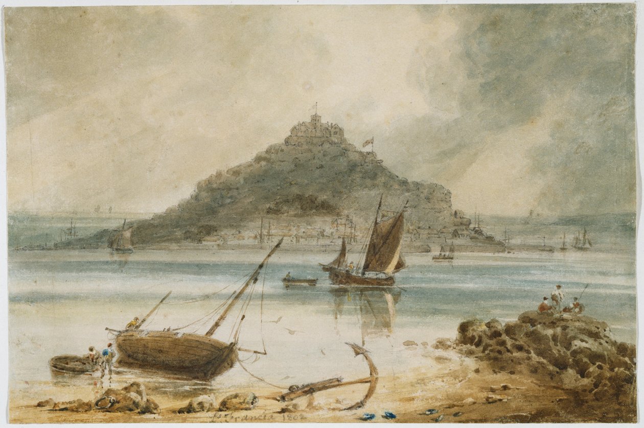 Mont St Michel, 1802 de Francois Louis Thomas Francia