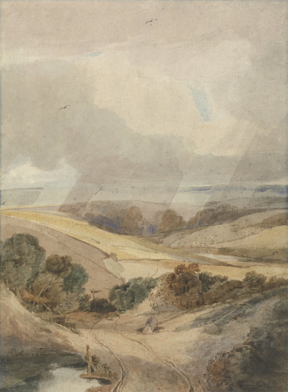 Mousehold Heath, Norwich, 1808 (wc em papel) de Francois Louis Thomas Francia