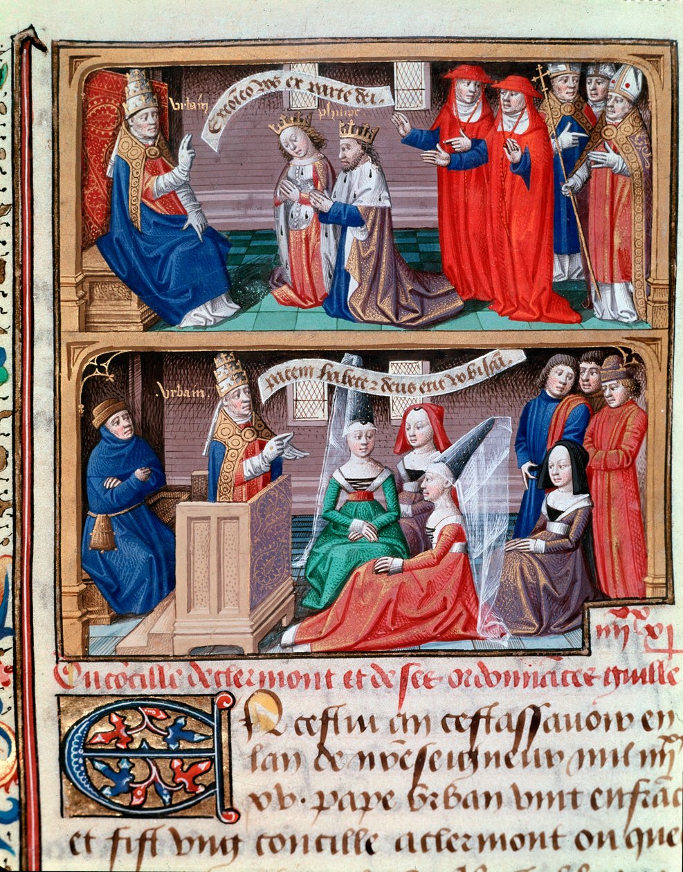 Concílio de Clermont (1095): prefácio da Primeira Cruzada de Urbain II - Excomunhão do Papa Urbano II de Filipe I, Rei de França e Bertrade de Montfort em 1095 - Papa Urbain III dirige-se a quatro jovens mulheres (Concílio de Clermont em 1095, Excomunhão de Maître François