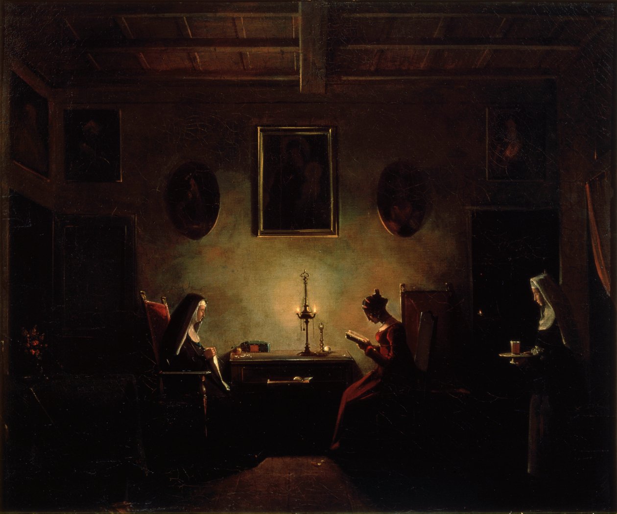 Cena no interior, século XIX de Francois Marius Granet
