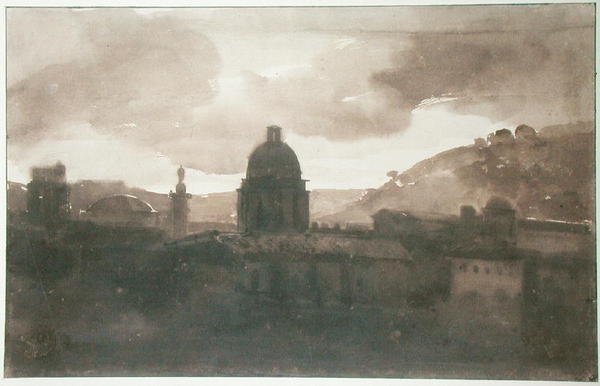 Vista, de, roma, de, santa, trinita dei monti, (ink, wash on paper) de Francois Marius Granet