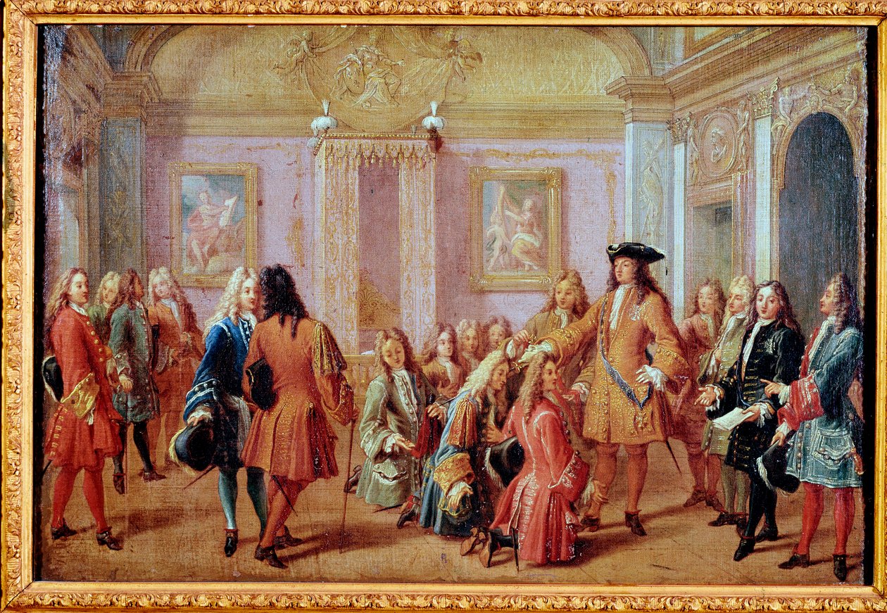 Criação da Ordem de São Luís pelo rei Luís XIV, 5 de Maio de 1693 (Pintura de Francois Marot