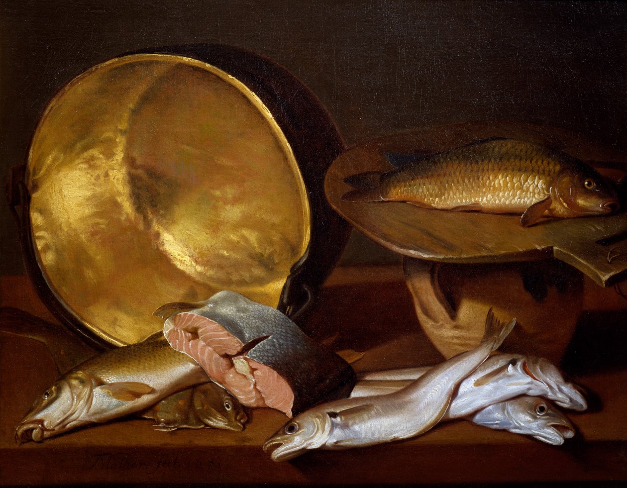 Natureza morta com peixes, de François Mather de Francois Mather