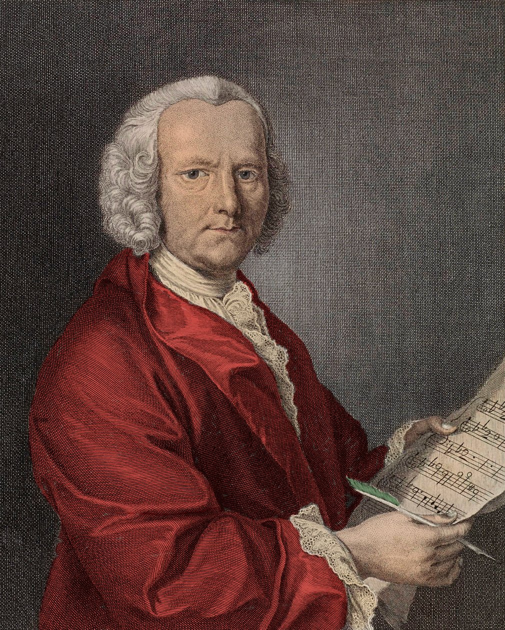 Retrato de Willem by Fesch (1687-1761) gravura de François La Cave de Francois Morellon la Cave