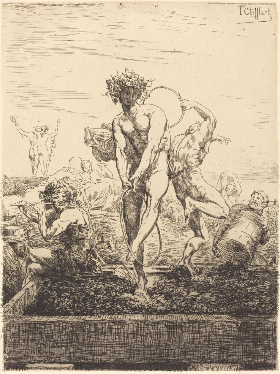 Colheita de uva de Francois Nicolas Chifflart