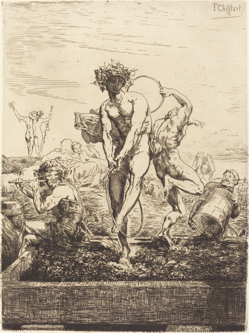 Colheita de uva de Francois Nicolas Chifflart
