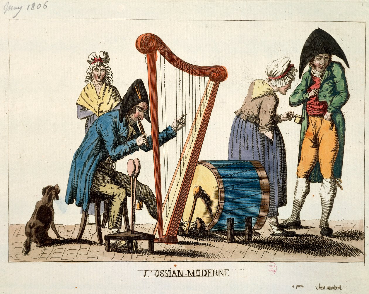 Caricatura da Ossian moderna, de François Nicolas Martinet de Francois Nicolas Martinet