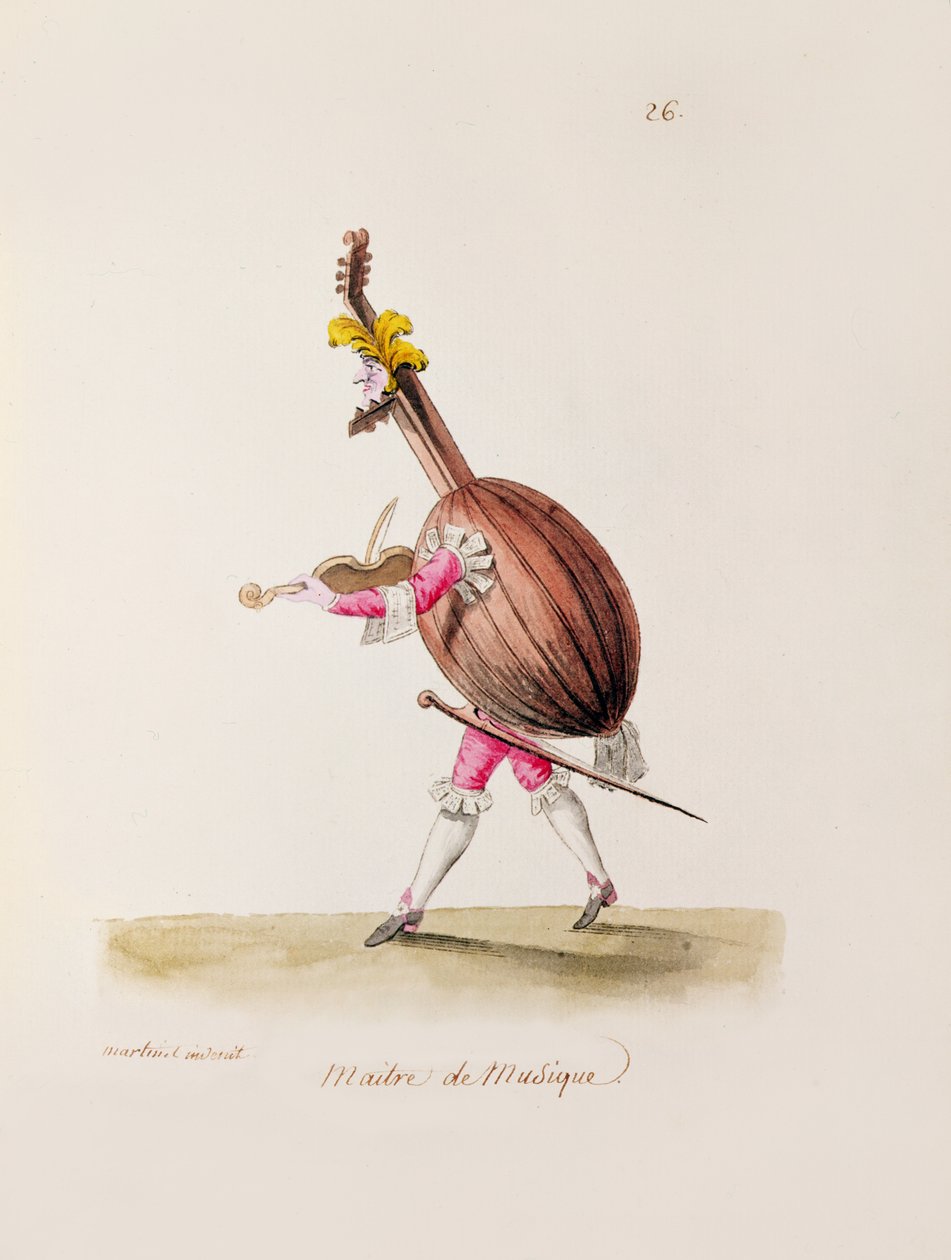 O mestre da música, c.1780 de Francois Nicolas Martinet