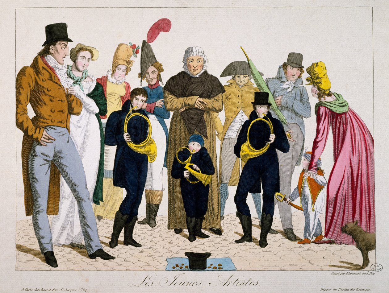Jovens artistas, impresso, França de Francois Nicolas Martinet