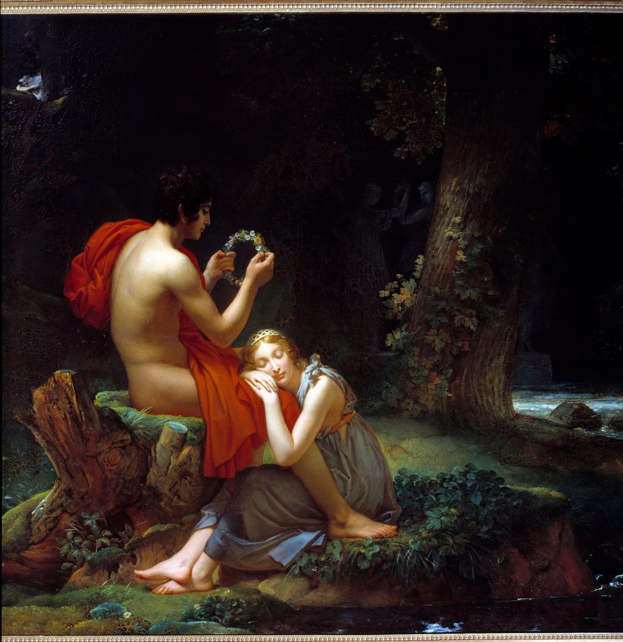Daphnis e Chloe. Pintura de François Gerard (1770-1837) de Baron François Pascal Simon Gérard