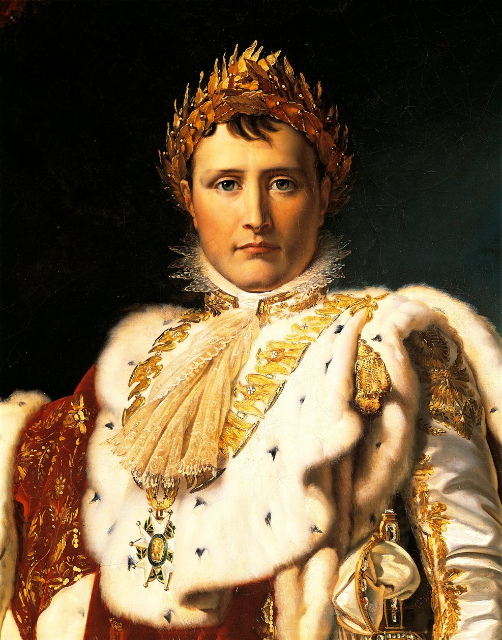 Napoleão Bonaparte com as vestes do Imperador, de François Barão Geraldo (1770-1837) ca 1805 de Baron François Pascal Simon Gérard