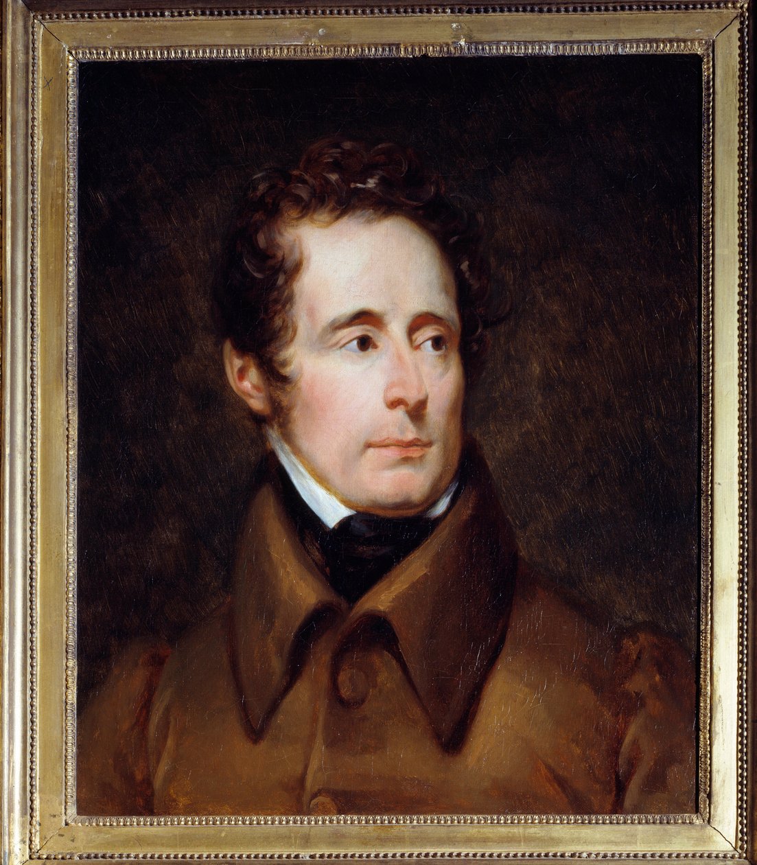 Retrato de Alphonse de Lamartine (1791-1869), escritor e político francês. Pintura de François Gerard (1770-1837) de Baron François Pascal Simon Gérard