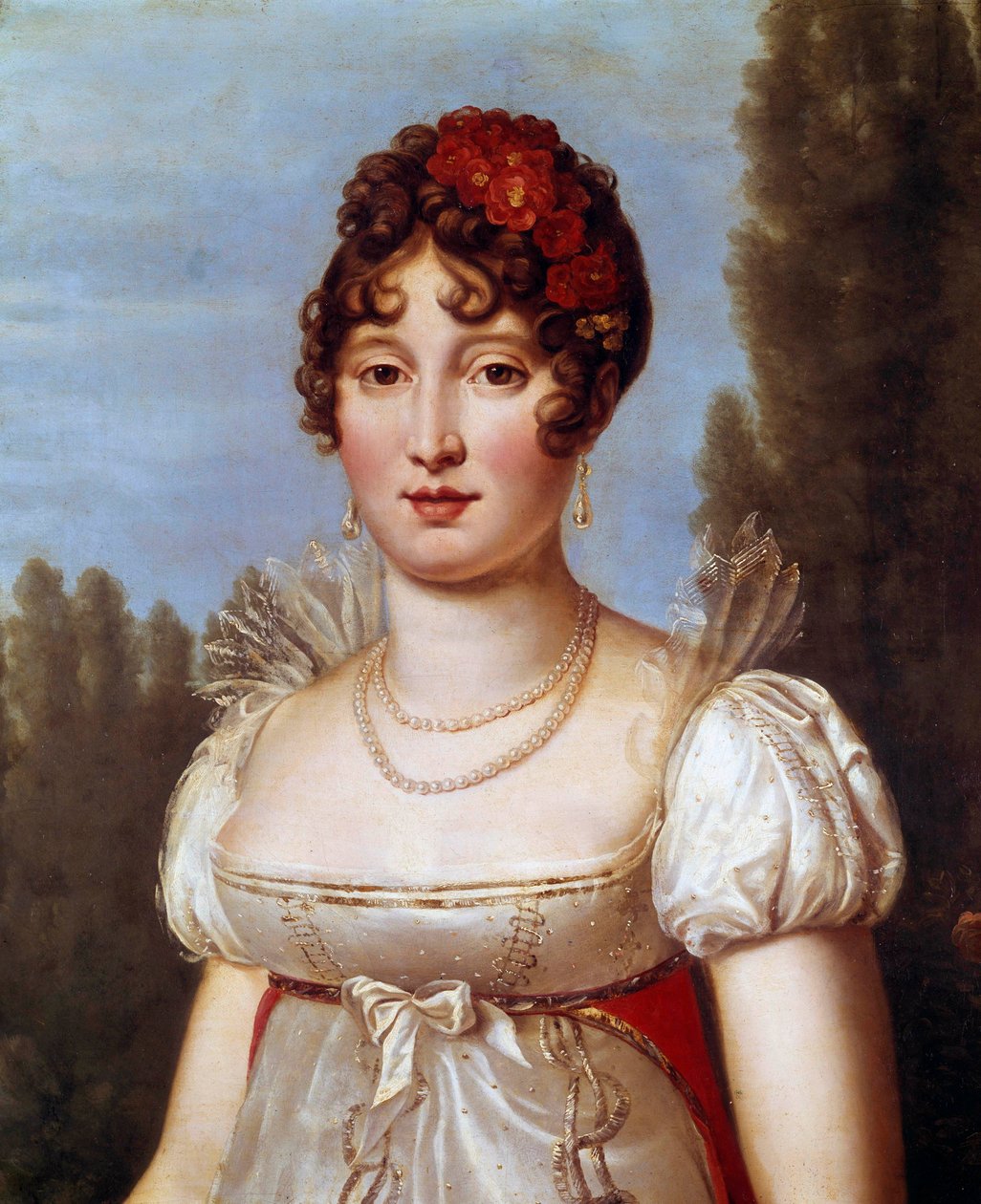Retrato de Caroline Murat (1782-1839) nee Bonaparte Pintura de François Gerard (1770-1837) Paris do século XIX, Musee Marmottan de Baron François Pascal Simon Gérard