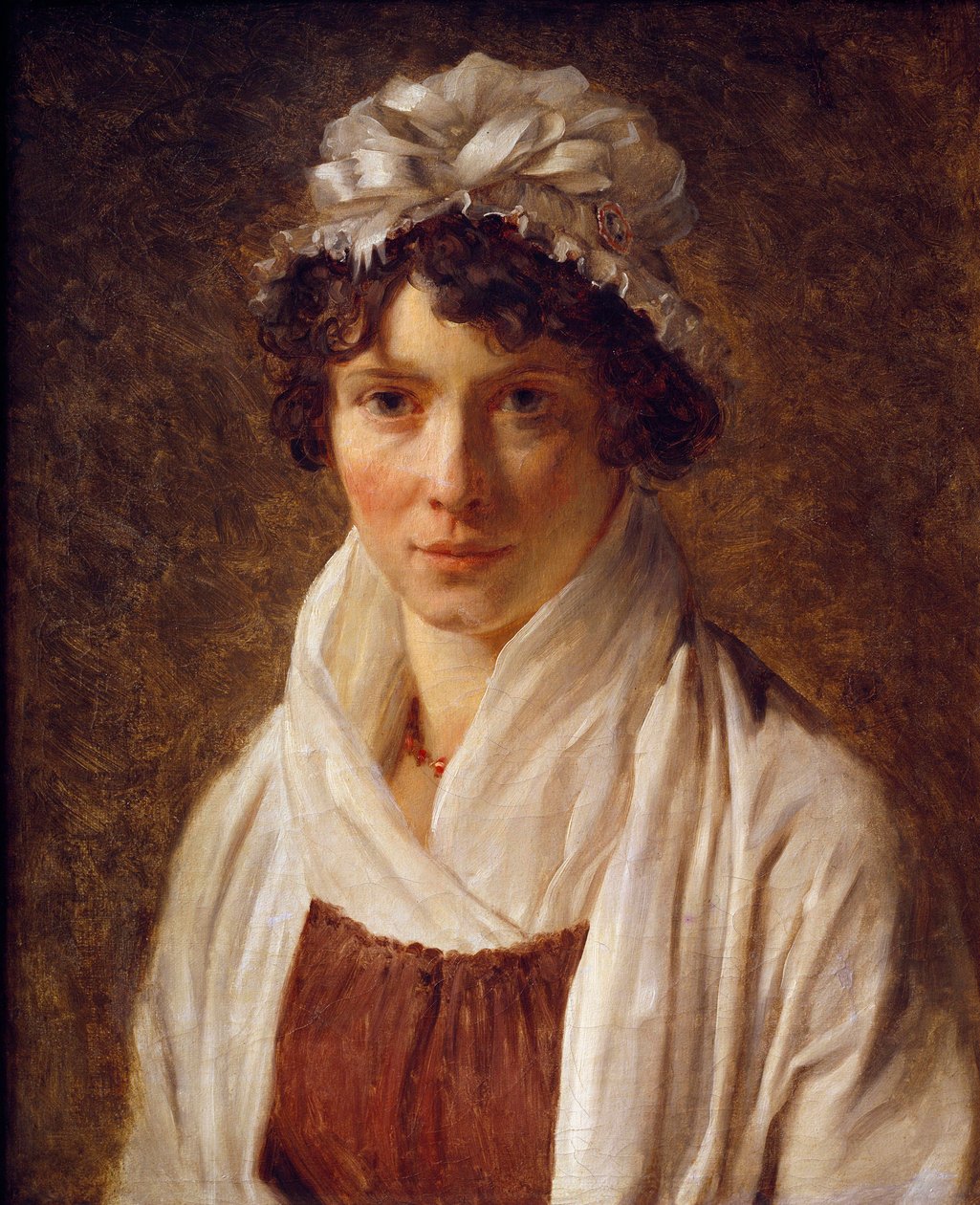 Retrato de Madame Lecerf, nee Gerard, prima da artista Pintura de François Gerard (1770-1837) 1794 Sol. 0,56x0,47 m de Baron François Pascal Simon Gérard