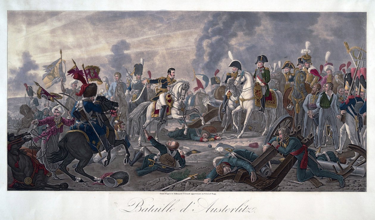 A Batalha de Austerlitz em 2 de dezembro de Baron François Pascal Simon Gérard