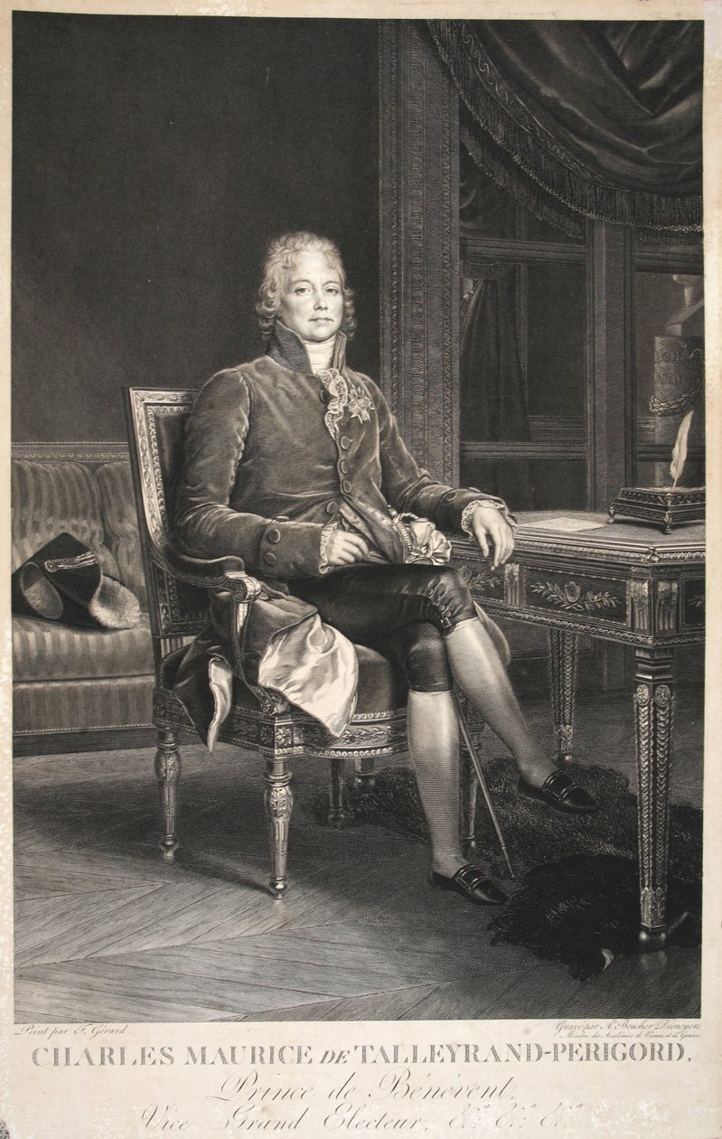 Charles Maurice de Talleyrand-Perigord, Príncipe de Benevento, Vice-Grande Eleitor, pub. 1809 de Francois Pascal Simon Gerard