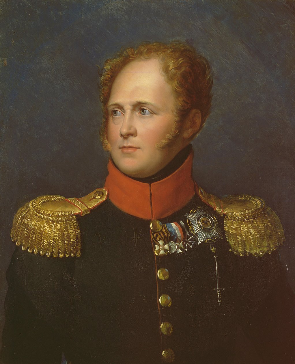 Retrato do imperador Alexandre I 1777-1825, ca 1814 de Francois Pascal Simon Gerard