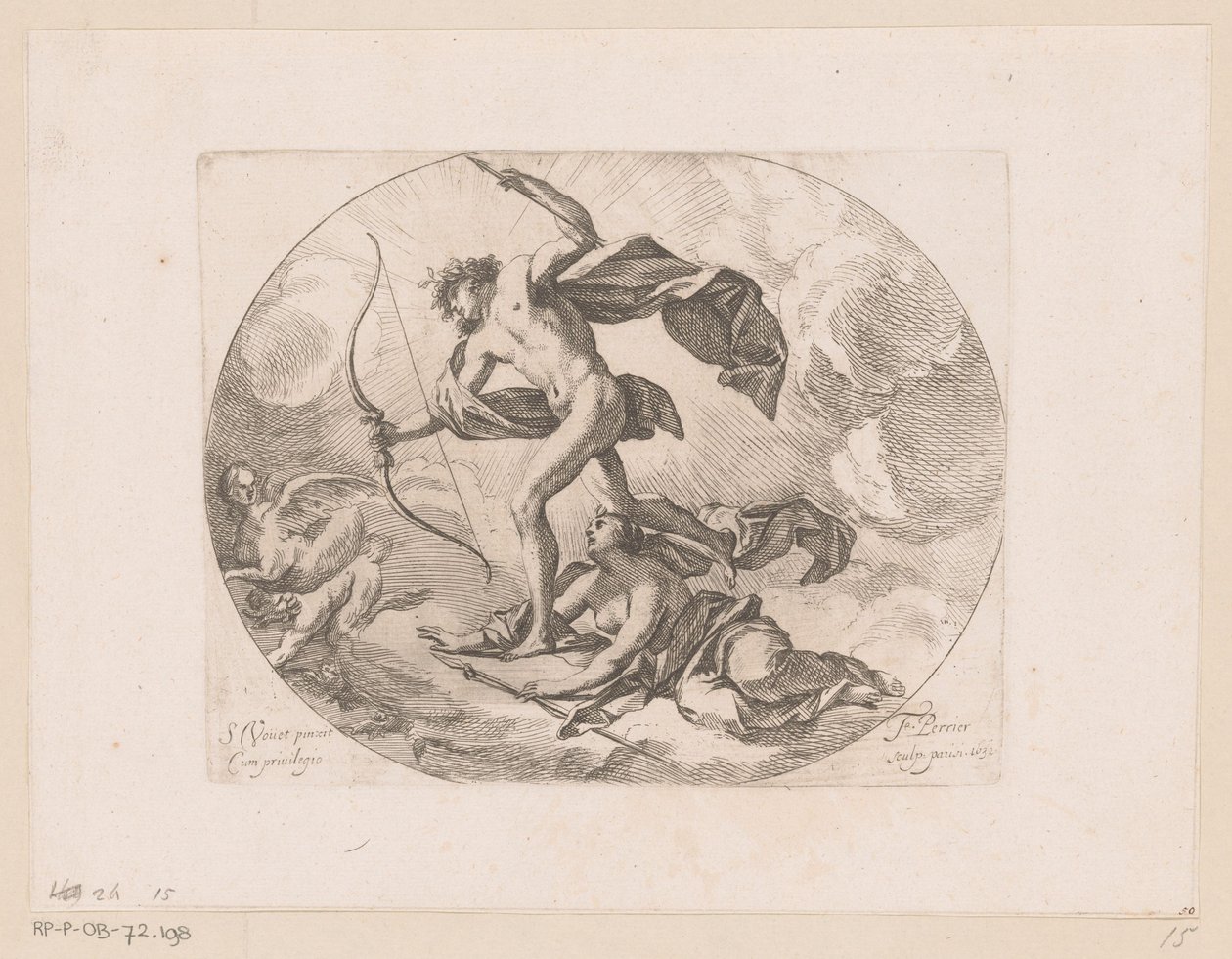 Apollo e Diana caçando harpias de Francois Perrier