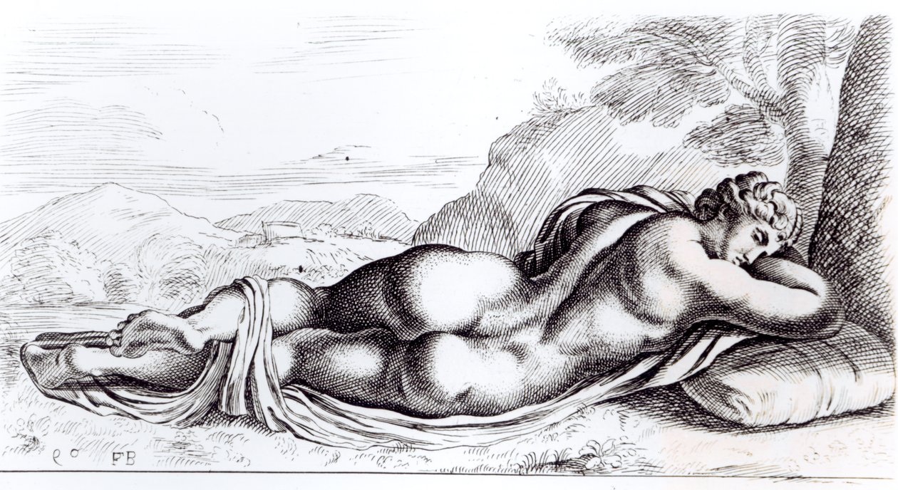 Hermafrodita nos Jardins Borghese, c.1653 de Francois Perrier