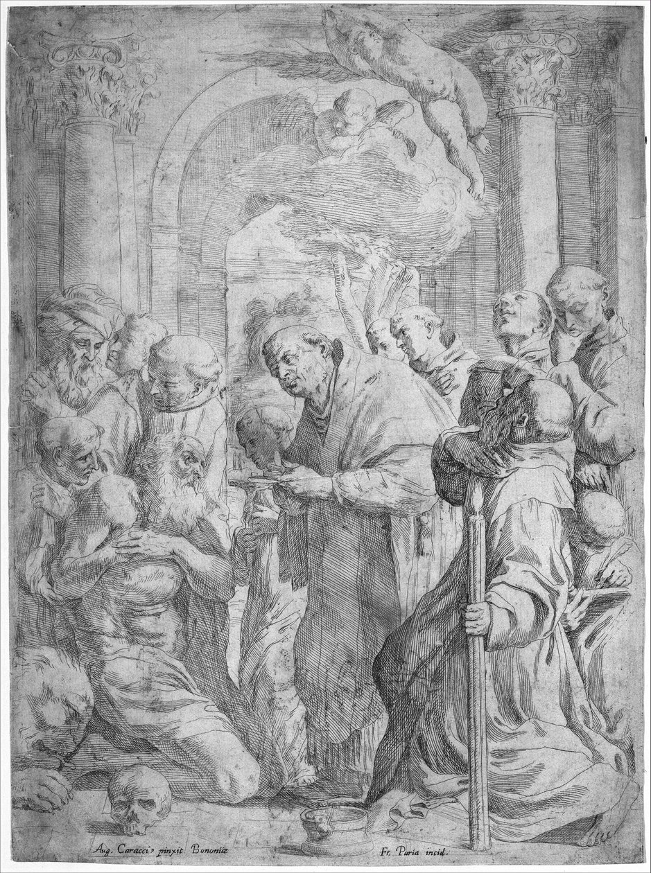 A Última Comunhão de São Jerônimo, 1584-1650. de Francois Perrier