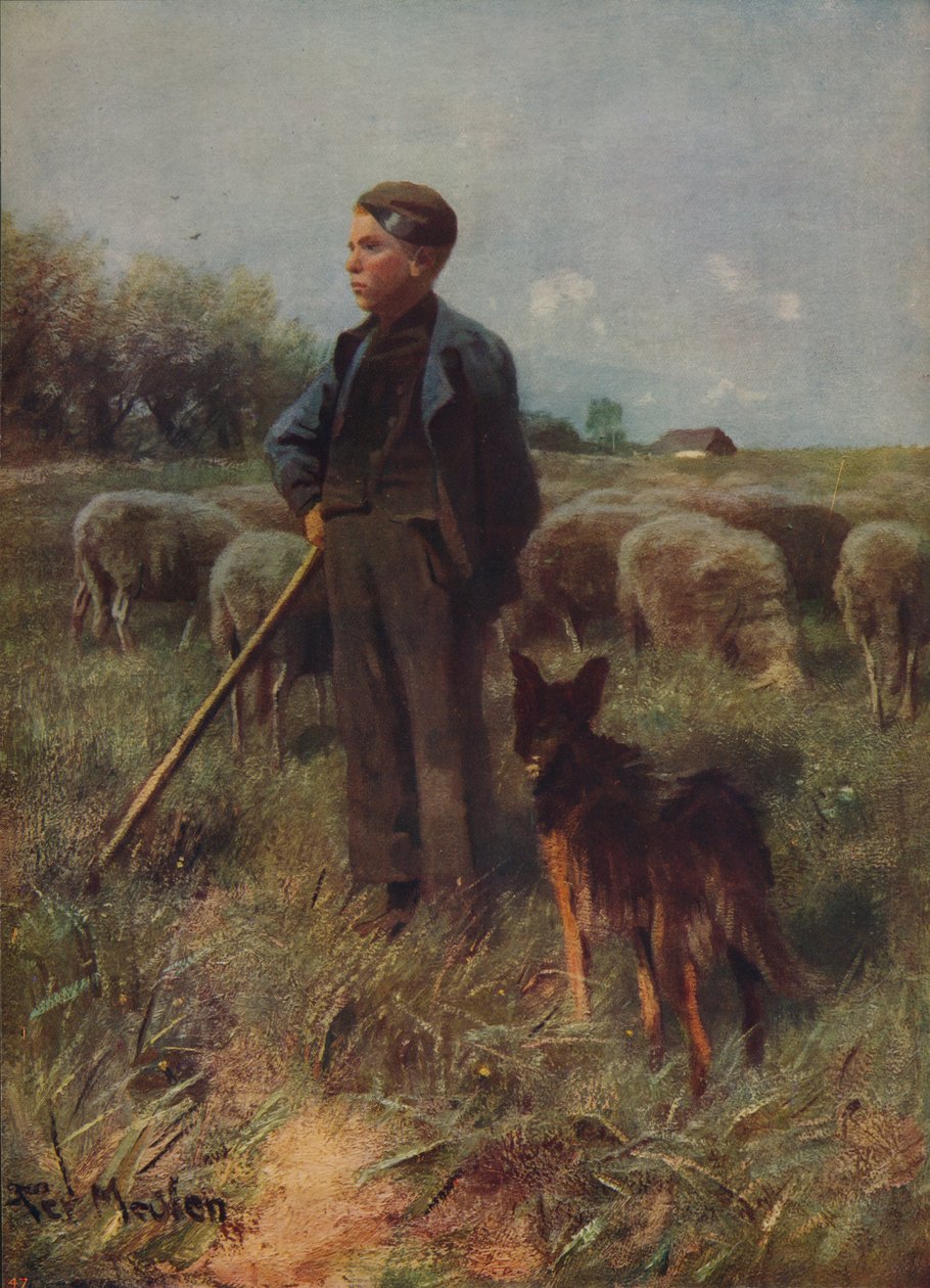 O jovem pastor, c1915 de Francois Pieter ter Meulen
