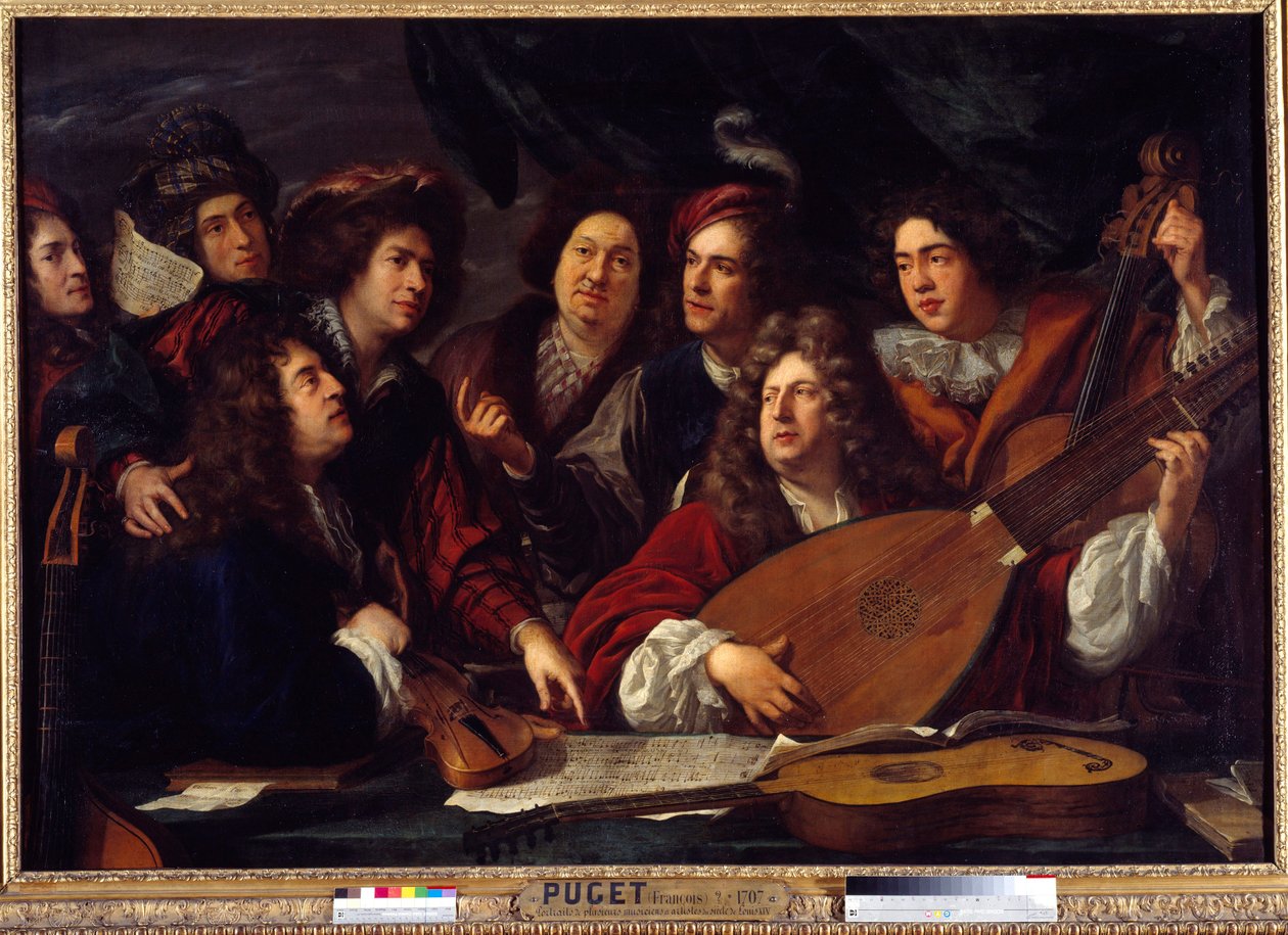 Encontro de músicos Pintura de François Puget (1651-1707) 1688 Sol. 1,47x2,12 m de Francois Puget