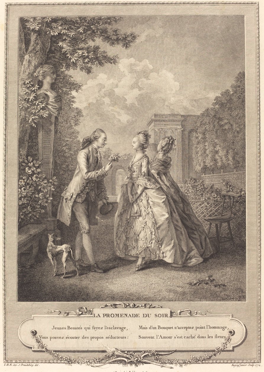 A caminhada da tarde de Francois Robert Ingouf after Sigmund Freudenberger
