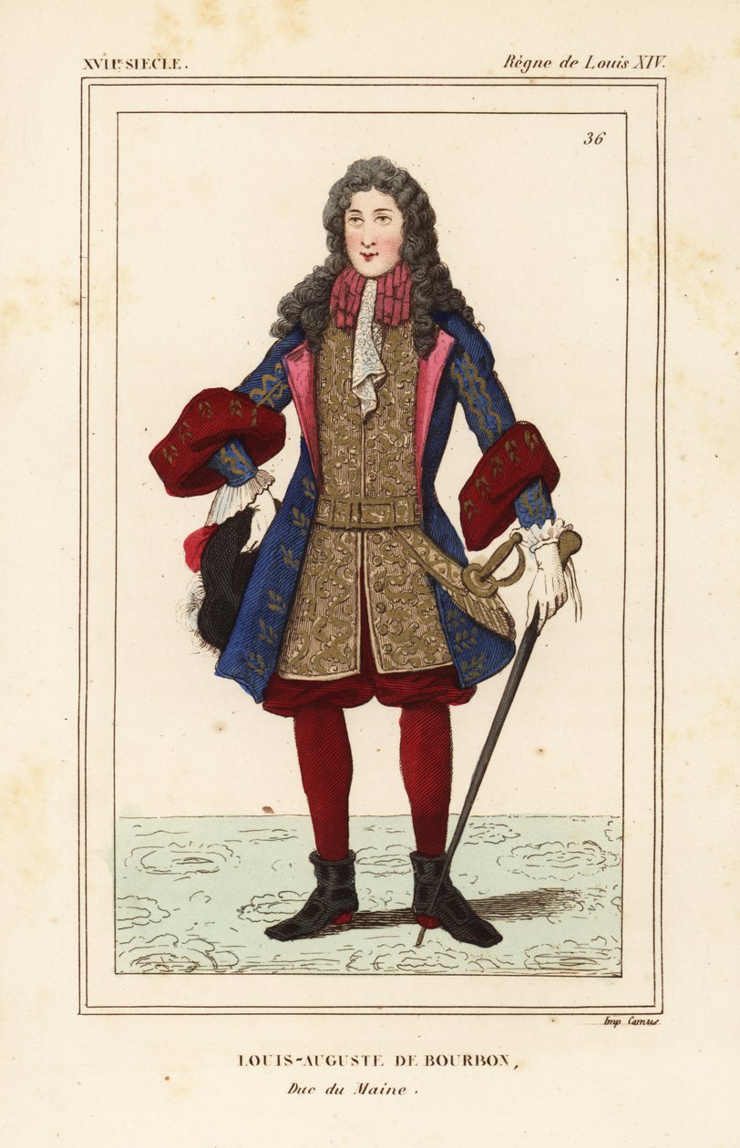Louis-Auguste de Bourbon, Duque do Maine de Francois Roger de Gaignieres