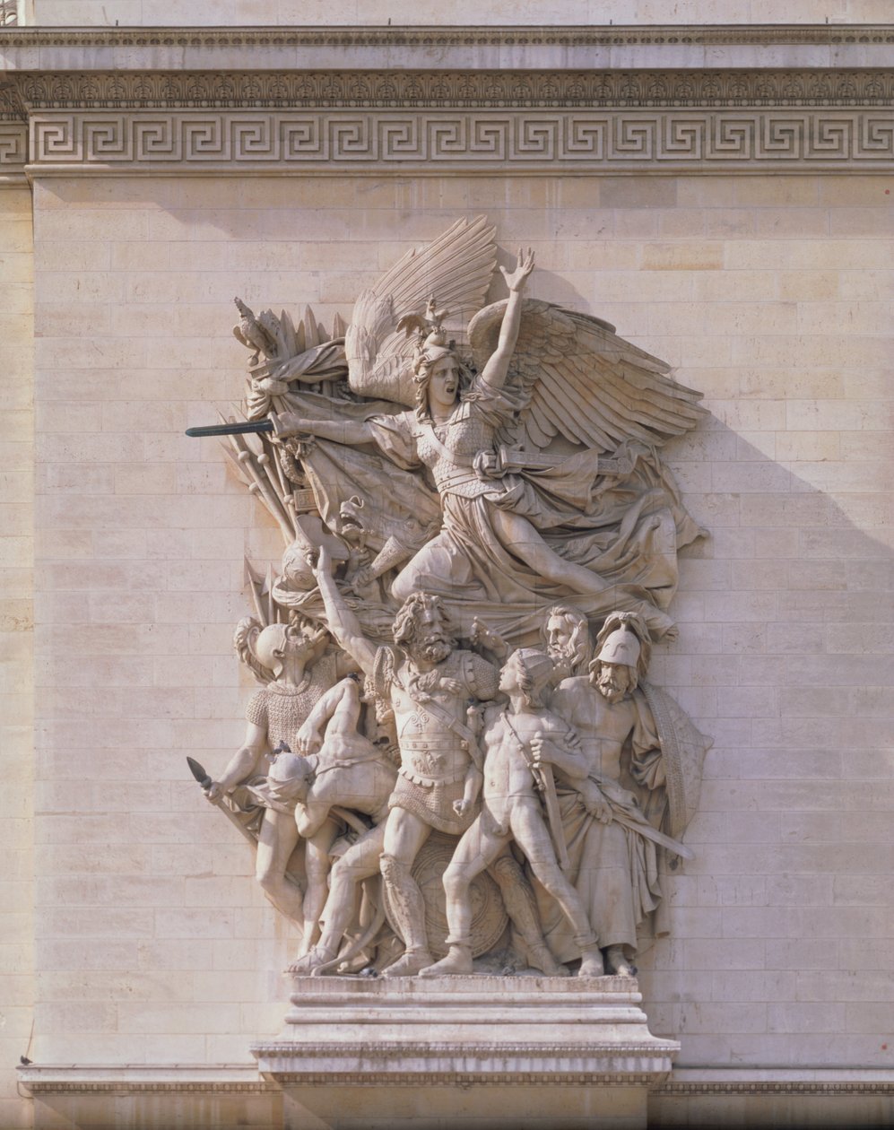 A Partida dos Voluntários em 1792 ou A Marselhesa, 1833-36 detalhe em pedra de 92543 de Francois Rude