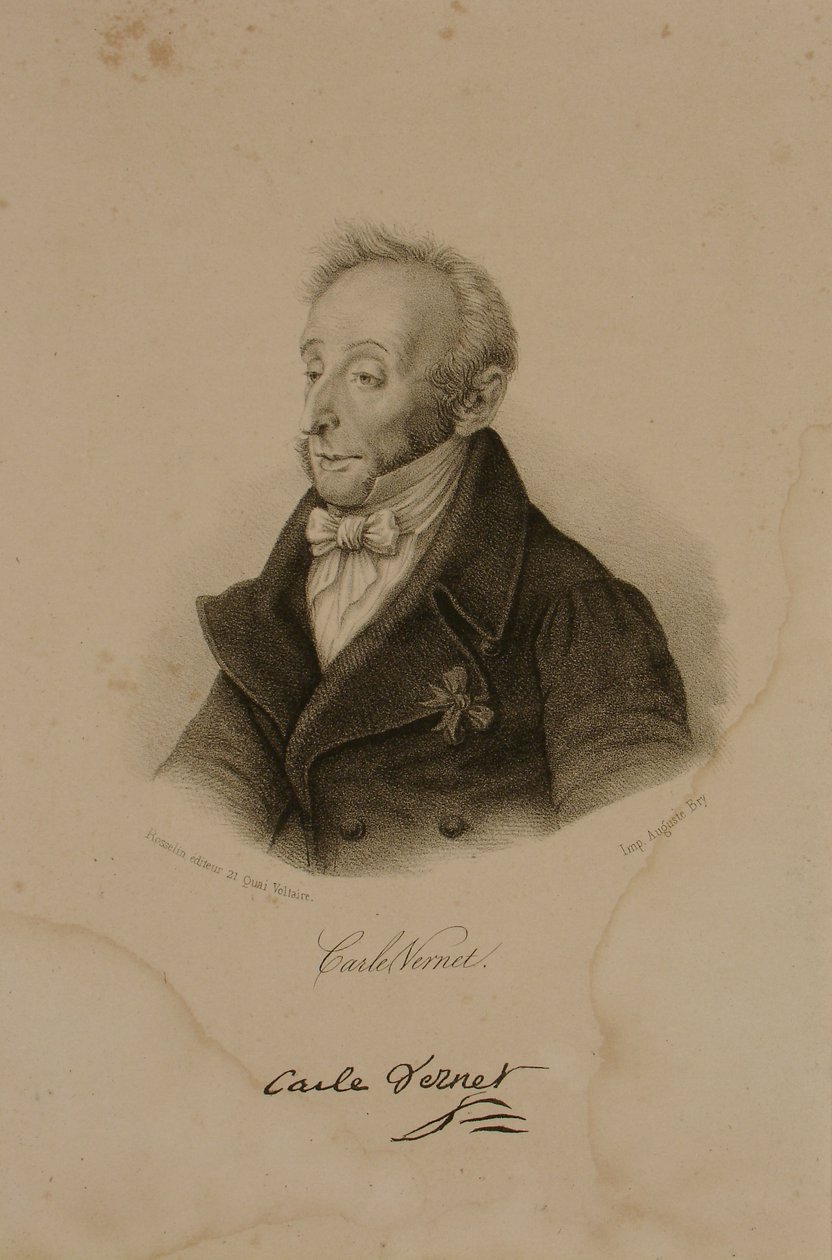 Antoine Charles Horace Vernet, conhecido como Carle Vernet (1758-1836) de Francois Seraphin Delpech