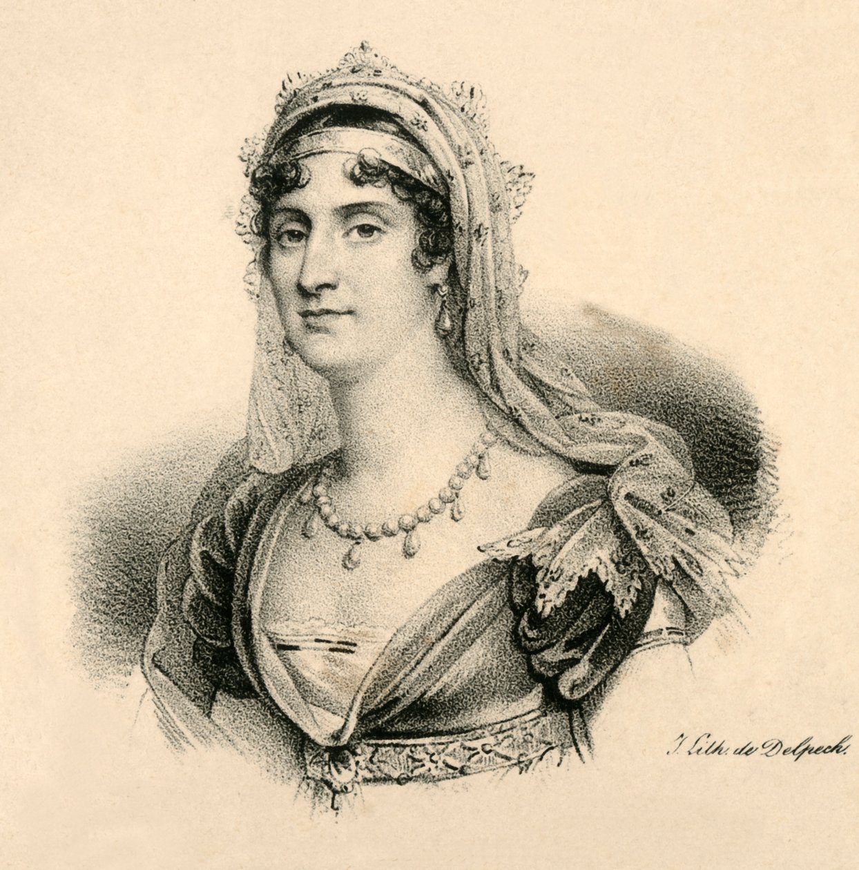 Elisa. Grã-duquesa da Toscana, 1777-1820, c1830. de Francois Seraphin Delpech