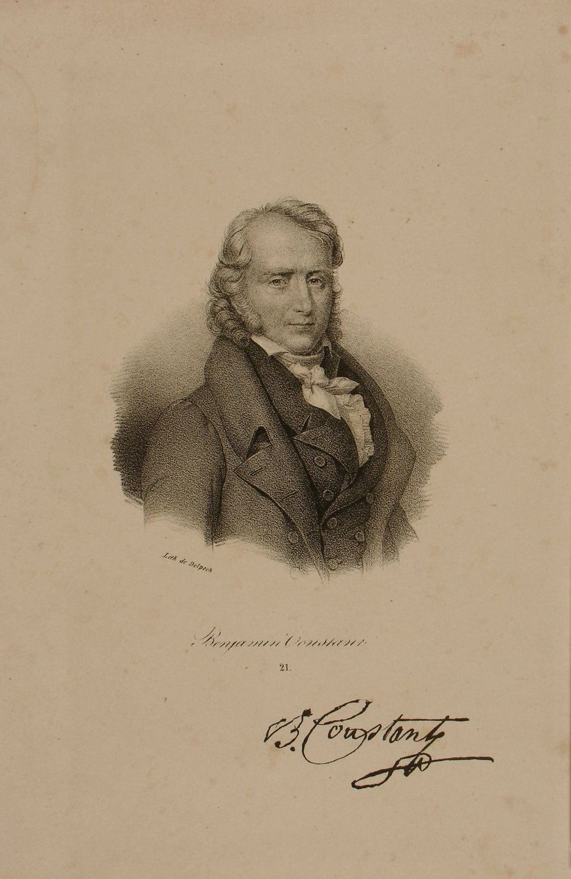 Henri Benjamin Constant de Rebecque (1767-1830) de Francois Seraphin Delpech