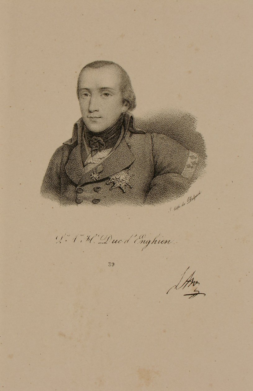 Louis Antoine Henri de Bourbon (1772-1804) Duque de Enghien Vestindo o Uniforme Conde de Francois Seraphin Delpech